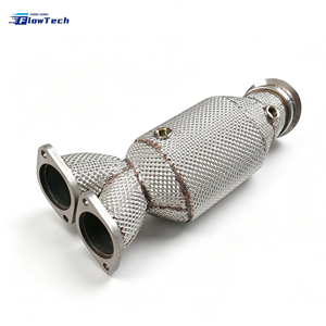 ท่อดาวน์ไปป์เชื่อมแบบ TIG สำหรับรถแข่ง BMW E92 335i N55 3.0T พร้อมแผ่นกันความร้อน แบบติดตั้งได้โดยตรง ระบบไอเสียมาตรฐานยูโร 5 200 เซลล์ อะไหล่เพิ่มประสิทธิภาพ - Product Image 4