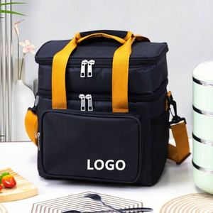 Reusable Box <b>Lunch</b> Office Hiking Leakproof Cooler Tote <b>Bag</b> <b>With</b> Adjustable Shoulder <b>Strap</b> for Adult Gift - Product Image 2