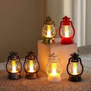 <span class=keywords><strong>Lampe</strong></span> <span class=keywords><strong>à</strong></span> <span class=keywords><strong>huile</strong></span> vintage de Noël faite <span class=keywords><strong>à</strong></span> la main de haute qualité, écologique, petite, avec support de bougie LED, décoration d'intérieur en plastique - Product Image 6