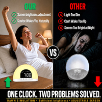 Réveil intelligent à lumière du soleil, lampe de table avancée, horloge-lumière pour enfants et adultes, chambre à coucher, OEM ODM personnalisé, vente chaude