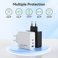 Merryking CE KC MSIP Certification Accepter OEM Gan 100w PD Chargeur rapide Chargeur multi-ports pour téléphone