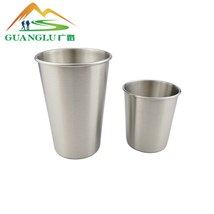 Taza de cerveza de acero inoxidable Guanglu, taza portátil de una sola capa para acampar, 500ml - Product Image 2