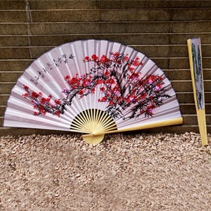 2024 grande 0,9*1,6 M colgante decorativo estilo chino ventilador de bambú nuevo patrón pintado ventilador de mano para estudio Prop boda otro - Product Image 5