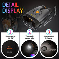 Binoculares de Visión Nocturna DS371 con WiFi 4K Real, 4 Niveles de IR, 5100mAh 20H en Espera, Telescopio Digital Infrarrojo para Caza al Aire Libre