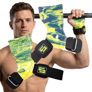 SAAR Customized High Quality Fitness Cowhide Leather Pads Straps Weightlifting Advanced Protection Non-Slip Grips Custom Logo - Product Image 1