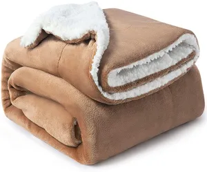 Luxury Quality soft lightweight fleece microfiber velvet cozy warm throw for living room blankets flannel baby blanket