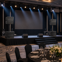 Système de haut-parleurs actifs étanches de type Line Array, 10 pouces + caisson de basses de 18 pouces, pour événements, fêtes et spectacles