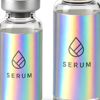 Autocollants holographiques personnalisés pour flacons, étiquettes résistantes à l'eau et à la chaleur pour l'emballage de bouteilles et de pots, 3 ml, 10 ml, 15 ml