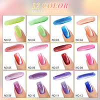 IMTITI Vente en gros 12 couleurs Vernis gel œil de chat effet fruit magnétique UV LED Soak Off pour nail art, Marque privée, Logo personnalisé