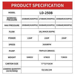 LORDMATE CE Approved 20HP Heavy Duty Gasoline Moteur 4400 psi Pressure Washer <span class=keywords><strong>Machine</strong></span> Gas Petrol Power Washer pour le nettoyage des conduits - Product Image 5