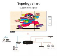 Mini LED arka ışık ve LCD Video duvar mm çerçeve ile 46 49 55 inç büyük reklam 3.5 Panel yüksek çözünürlüklü ekleme ekranı