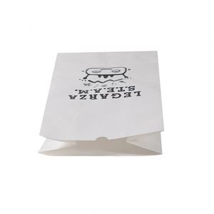 Personnalisez vos propres sacs en papier imprimés avec votre logo, sacs en papier de luxe sans poignée, blancs, pour emporter des aliments - Product Image 5