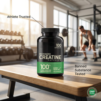 Kapsul Creatine Monohydrate Murni Mikronisasi 100 Kapsul Suplemen Pendukung Kekuatan Pembentukan Otot OEM ODM Pasokan Grosir