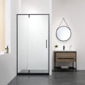 Paroi de douche pivotante minimaliste en verre avec cadre, épaisseur 6 mm, design droit pour salle de <span class=keywords><strong>bain</strong></span> - Product Image 1