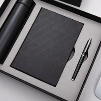 Carnet de notes en cuir PU rouge personnalisable tasse thermos coffret cadeau vente en gros ensemble promotionnel de stylo bouteille d'eau et journal d'affaires de luxe