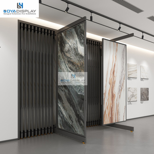 Pull-Out 360 Degree Rotating Decorative <strong>Wall</strong> Panels Ceramic Tile Slab Stone 3d Pvc Marble Sheet <strong>Display</strong> Rack Stand For Showroom - Product Image 1