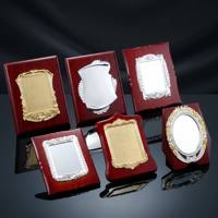 Trophée commémoratif haut de gamme en bois, style sportif, écologique, avec plaque métallique gravée pour certificat de partenariat