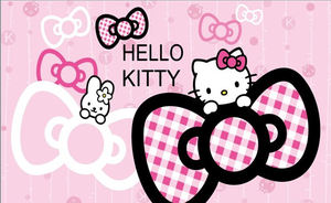 Stanza dei bambini del fumetto Ciao Kitty disegni adesivo 3D murale della <span class=keywords><strong>carta</strong></span> di parete - Product Image 5