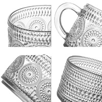 Ensemble de bols en verre réutilisables de qualité supérieure de 14 oz pour les flocons d'avoine du jour au lendemain, tasse à café en verre avec couvercle en bambou et cuillère