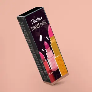 Boîte d'emballage de brillant à lèvres à la mode boîtes cosmétiques tube de brillant à lèvres de rouge à lèvres vide avec boîte