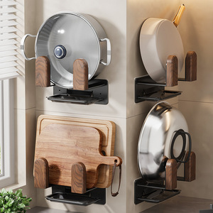 Yunxuan Pot Lid <b>Rack</b> Wall Mounted Multi Function <b>Kitchen</b> Storage For Cutting Boards And Utensils 6-7.9in Height - Product Image 1