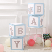 Boîte de ballons surprise pour bébé ours éléphant pour décoration de fête d'anniversaire pour enfants