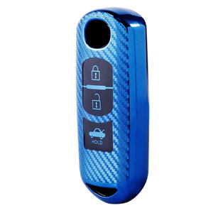 Funda de TPU suave de fibra de carbono para llave de coche, accesorio de carcasa para <span class=keywords><strong>MAZDA</strong></span> Mazda3 Axela ATENZA CX4 CX5, llaveros, llavero, bolsa de fábrica - Product Image 1