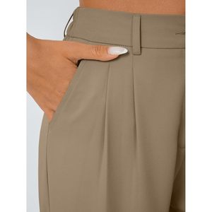 2025 femmes respirant jambe large robe pantalon affaires tenues décontractées avec taille élastique froissé Techniques pour filles dames - Product Image 5