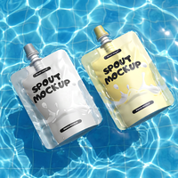 Pochette souple personnalisée avec bec verseur pour boissons, sac de transport sécurisé pour sauces et bières, sacs durables en aluminium et plastique à fond stable