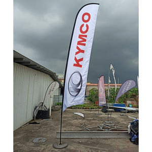 Tùy chỉnh thực hiện Đấu Giá poteau Racing quảng cáo biểu ngữ trang trí lông thực phẩm <span class=keywords><strong>Teardrop</strong></span> bãi biển cờ vành đai đứng mockup phần cứng - Product Image 3