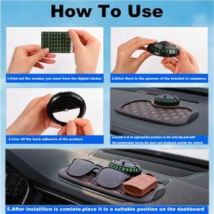 Nuevo Producto: Tapete Antideslizante Multifuncional para el Tablero del Auto con Soporte para Teléfono y Placa de Número de Estacionamiento, Personalizable con Logotipo, para Artículos Promocionales - Product Image 3