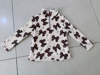 Vestes en flanelle pour enfants, filles et garçons, avec imprimés camouflage personnalisés OEM, collection automne-hiver, faible MOQ, pulls à fermeture éclair 1/4 en sherpa