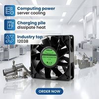 Axiallüfter-Serie 12CM 120x120x38mm PBT-Flügel 12V OEM/ODM Zwei Kugellager Modell 12038 Hergestellt in China für Energiespeicherung
