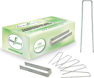 U-Shaped Galvanized Steel Metal Landscape Stakes Pegs Pins <strong>Spike</strong> for Weed <strong>Barrier</strong> Fabric Ground Cover &amp; Landscaping &amp; Tent - Product Image 1