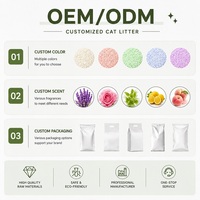Litière pour chat en tofu OEM, agglomération rapide, faible poussière, contrôle des odeurs, hautement absorbante, à base de plantes, biodégradable, jetable aux toilettes, vente en gros
