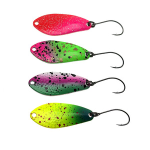Cucchiaino da Pesca per Trota 4g 37mm Esca Ondulante Colorata Jig in Metallo Rame Esca da Pesca Spinner per Trota Cavedano Persico <span class=keywords><strong>Salmone</strong></span> - Product Image 5