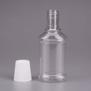 Botella de Enjuague Bucal de Plástico Transparente PET de 150 ml (5 oz) con Forma Plana, Tapa de Rosca 28/425 y Vaso Medidor para Viajes, Cuidado Bucal - Product Image 5