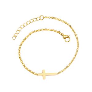 Bracelet en acier inoxydable plaqué or 18 carats, résistant à l'eau, non décolorant, vente en gros de bijoux Ason pour femmes - Product Image 3