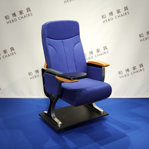 Manwa Expo Auditorium Chair HB603 Blue Beechwood With Writing Board For School Hospital Row Chairs - Product Image 3