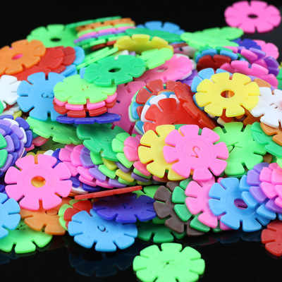 1000pcs Snowflake Building Blocks Set Interlocking Plastic Disc Set Kids Boys Girls Educational Construction Toys