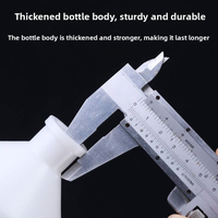 Botella de Vacuna Veterinaria de Plástico HDPE PE de 50 ml, Blanca, para Medicamentos Avícolas, con Tapón de Goma y Serigrafía