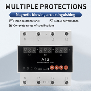 واقي الجهد الزائد القابل للتعديل على ثلاث مراحل 63A V ، جهاز حماية الاسترداد التلقائي على ثلاث مراحل ، مصغر - Product Image 3