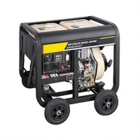 Générateur diesel portable 2000W 2KW à châssis ouvert, monocylindre, refroidissement par air, démarrage électrique, groupe électrogène 50/60Hz DG2200E