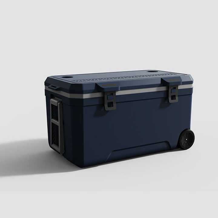 12 volt fish cooler box Koolatron Thermoelectric Iceless 24L (26 qt) Cool Bag Electric Portable Car Fridge with DC Plug for Travel Camping Fishing Beach Trucking (Grey and White) Appliances and camping adventures Blue 65 qt. Outdoor Chest