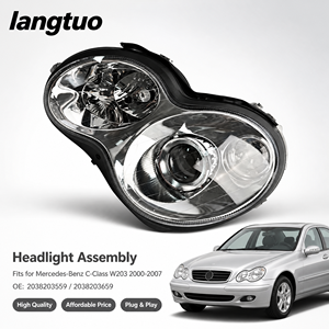 Conjunto de Faros Delanteros de Alta Calidad OE 2038203559 para <span class=keywords><strong>Mercedes</strong></span> Benz Clase C <span class=keywords><strong>W203</strong></span> C230, Lado del Conductor - Product Image 1