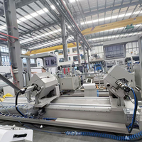 Sierra ingletadora CNC automática de doble cabezal WEIKE para perfiles de aluminio/PVC, sierra de corte de doble cabezal CNC para ventanas y puertas