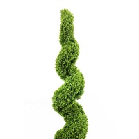 Arbre topiaire artificiel en spirale de 180 cm de haut, protégé contre les UV, résistant aux intempéries, plante artificielle réaliste