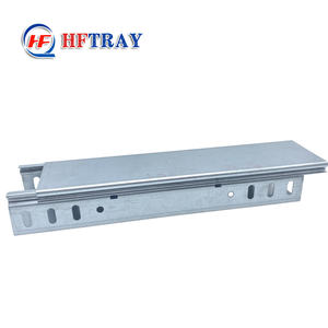 Goulotte de câblage industrielle extérieure en métal galvanisé à chaud, construction robuste, résistante aux intempéries, pour câbles - Product Image 2