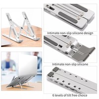 Support de Bureau Pliable Portable en Alliage d'Aluminium CNC à Hauteur Réglable pour Ordinateur Portable, Tablette PC, et iPad – Vente en Gros