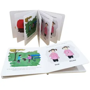 Custom Coloring Kids Cardboard Books Film Lamination Surface Finish Print Service For Baby Drawing Children Board Book